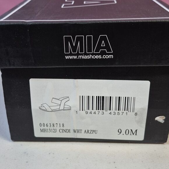 MIA Cindy Size 8M OR 9MWhite Sandal - New - Picture 6 of 7
